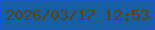 文字の大きさ：5、枠の色：1c52d3、背景の色：155fa2、文字の色：613e03 無料ブログパーツのブログ時計