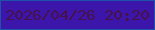 文字の大きさ：2、枠の色：1c53a8、背景の色：3c15aa、文字の色：47114b 無料ブログパーツのブログ時計