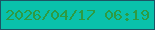 文字の大きさ：3、枠の色：1c5464、背景の色：09c1ab、文字の色：2d9b43 無料ブログパーツのブログ時計
