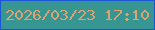 文字の大きさ：4、枠の色：1c56d8、背景の色：379592、文字の色：dca272 無料ブログパーツのブログ時計
