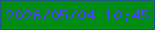 文字の大きさ：1、枠の色：1c5880、背景の色：018c14、文字の色：4f41f4 無料ブログパーツのブログ時計