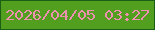 文字の大きさ：1、枠の色：1c5e16、背景の色：529f20、文字の色：ee91b0 無料ブログパーツのブログ時計