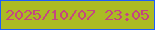 文字の大きさ：1、枠の色：1c5efc、背景の色：abbb24、文字の色：c54681 無料ブログパーツのブログ時計