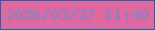 文字の大きさ：1、枠の色：1c63b2、背景の色：dd69a0、文字の色：7c87c6 無料ブログパーツのブログ時計
