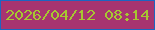 文字の大きさ：2、枠の色：1c65c1、背景の色：a73470、文字の色：a6c731 無料ブログパーツのブログ時計