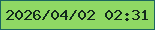 文字の大きさ：4、枠の色：1c665f、背景の色：8fd864、文字の色：13291d 無料ブログパーツのブログ時計