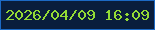 文字の大きさ：3、枠の色：1c69c4、背景の色：091d3c、文字の色：94da35 無料ブログパーツのブログ時計