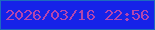 文字の大きさ：3、枠の色：1c6bbe、背景の色：1622e8、文字の色：b445ae 無料ブログパーツのブログ時計