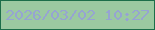 文字の大きさ：4、枠の色：1c6e4a、背景の色：9bc9a1、文字の色：96a4d2 無料ブログパーツのブログ時計