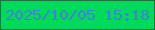 文字の大きさ：5、枠の色：1c6f46、背景の色：00da5c、文字の色：4480d9 無料ブログパーツのブログ時計