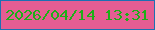 文字の大きさ：4、枠の色：1c70b3、背景の色：e55d93、文字の色：1daf18 無料ブログパーツのブログ時計