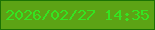 文字の大きさ：2、枠の色：1c7204、背景の色：5ca315、文字の色：35e421 無料ブログパーツのブログ時計