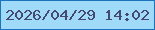 文字の大きさ：2、枠の色：1c74be、背景の色：9fdbf8、文字の色：47486f 無料ブログパーツのブログ時計