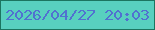文字の大きさ：1、枠の色：1c7560、背景の色：58d0bf、文字の色：5171d0 無料ブログパーツのブログ時計