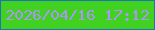 文字の大きさ：1、枠の色：1c75b6、背景の色：41d120、文字の色：ae93f8 無料ブログパーツのブログ時計