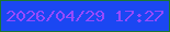 文字の大きさ：2、枠の色：1c7731、背景の色：1b47f2、文字の色：974bfc 無料ブログパーツのブログ時計
