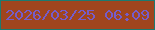 文字の大きさ：1、枠の色：1c7a70、背景の色：a0451e、文字の色：755cca 無料ブログパーツのブログ時計