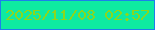 文字の大きさ：4、枠の色：1c7eec、背景の色：0eeaa1、文字の色：8bd71d 無料ブログパーツのブログ時計