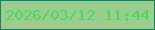 文字の大きさ：1、枠の色：1c805c、背景の色：99ce90、文字の色：4fd75a 無料ブログパーツのブログ時計