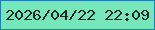 文字の大きさ：3、枠の色：1c80aa、背景の色：76e7ba、文字の色：162828 無料ブログパーツのブログ時計