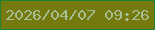 文字の大きさ：1、枠の色：1c8130、背景の色：757a0e、文字の色：a5be93 無料ブログパーツのブログ時計