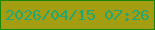 文字の大きさ：3、枠の色：1c8401、背景の色：a39d11、文字の色：22a570 無料ブログパーツのブログ時計