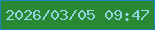 文字の大きさ：2、枠の色：1c85ba、背景の色：298833、文字の色：92d5e1 無料ブログパーツのブログ時計