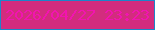 文字の大きさ：4、枠の色：1c85c9、背景の色：d32c7e、文字の色：f214b0 無料ブログパーツのブログ時計