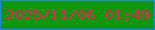 文字の大きさ：1、枠の色：1c85f8、背景の色：0d970d、文字の色：f01f57 無料ブログパーツのブログ時計