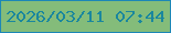 文字の大きさ：1、枠の色：1c87b7、背景の色：84bc7a、文字の色：1a879e 無料ブログパーツのブログ時計