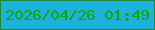 文字の大きさ：1、枠の色：1c8839、背景の色：1cb2db、文字の色：0fa707 無料ブログパーツのブログ時計