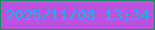 文字の大きさ：2、枠の色：1c8861、背景の色：b952df、文字の色：16b7e7 無料ブログパーツのブログ時計