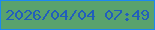 文字の大きさ：1、枠の色：1c88f1、背景の色：59a26d、文字の色：215ebc 無料ブログパーツのブログ時計