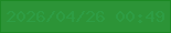 文字の大きさ：5、枠の色：1c8924、背景の色：2c9437、文字の色：2e9d44 無料ブログパーツのブログ時計