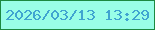 文字の大きさ：3、枠の色：1c8941、背景の色：99fee7、文字の色：40a4d0 無料ブログパーツのブログ時計