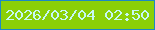 文字の大きさ：1、枠の色：1c89c4、背景の色：8bd007、文字の色：c6f8f4 無料ブログパーツのブログ時計