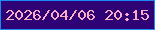 文字の大きさ：5、枠の色：1c89f7、背景の色：2d0375、文字の色：feacc5 無料ブログパーツのブログ時計