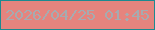 文字の大きさ：1、枠の色：1c8a90、背景の色：e5847e、文字の色：a6abb0 無料ブログパーツのブログ時計