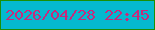 文字の大きさ：1、枠の色：1c8f05、背景の色：05b9cf、文字の色：c62b7c 無料ブログパーツのブログ時計