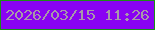 文字の大きさ：3、枠の色：1c8f16、背景の色：8903f2、文字の色：a898a9 無料ブログパーツのブログ時計