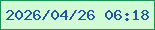 文字の大きさ：1、枠の色：1c9156、背景の色：d2fad5、文字の色：1e59a0 無料ブログパーツのブログ時計