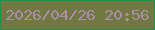 文字の大きさ：3、枠の色：1c9250、背景の色：717942、文字の色：ad8dab 無料ブログパーツのブログ時計