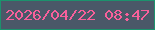 文字の大きさ：5、枠の色：1c926d、背景の色：4a5868、文字の色：f8609b 無料ブログパーツのブログ時計