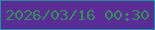 文字の大きさ：3、枠の色：1c92a0、背景の色：5c2c96、文字の色：2d9357 無料ブログパーツのブログ時計