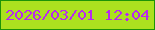 文字の大きさ：3、枠の色：1c9407、背景の色：abe11f、文字の色：b829ef 無料ブログパーツのブログ時計
