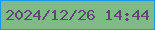 文字の大きさ：5、枠の色：1c96ec、背景の色：7dbc85、文字の色：644479 無料ブログパーツのブログ時計