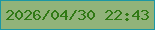 文字の大きさ：4、枠の色：1c97a4、背景の色：91b37a、文字の色：307914 無料ブログパーツのブログ時計