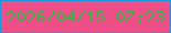 文字の大きさ：1、枠の色：1c97db、背景の色：ee4f88、文字の色：3baf4a 無料ブログパーツのブログ時計
