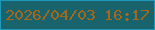 文字の大きさ：4、枠の色：1c99bb、背景の色：19646c、文字の色：a5681a 無料ブログパーツのブログ時計