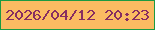 文字の大きさ：3、枠の色：1c9a42、背景の色：fbbb62、文字の色：872d61 無料ブログパーツのブログ時計